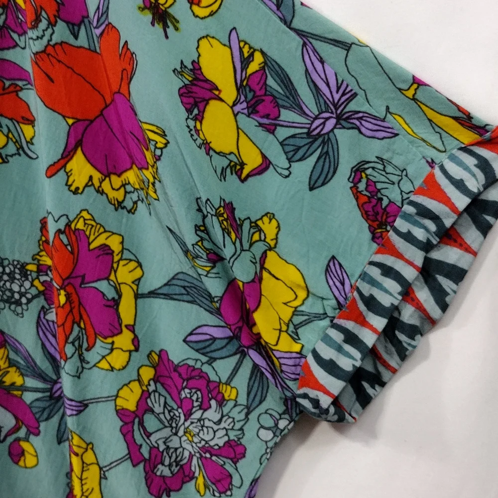 Brooke Webb Floral Kimono Women's OS Multicolor Artsy Coastal Beach Vacation - Picture 3 of 7